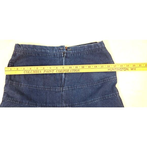Denim Blue Trumpet Jean Skirt by Marie Leanell Made in Italy Vtg - Picture 7 of 10
